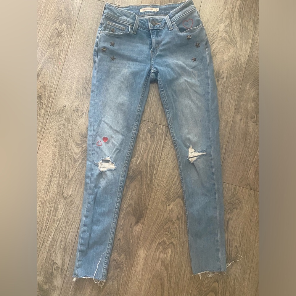Levi's Jeans - hearts & stars detail
